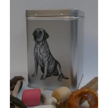 Chovatelství Labrador čb - plechová dóza s pamlsky pro psy (30 kusů pamlsků)