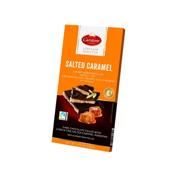 Čokoláda Cartstens Hořká čokoláda s marcipánem a slanným karamelem 140 g