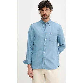 Pánská košile Bavlněná košile Tommy Hilfiger MW0MW41689 modrá 55X, vel. XXL
