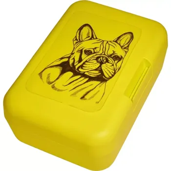 Dóza na potraviny Buldoček čb - plastový box (objem 0,9 l / 1,2 l)