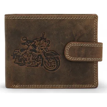 Peněženka JUNI PÁNSKÁ PENĚŽENKA MOTORKA1 BR HNĚDÁ Barva: HNĚDÁ, Velikost: UNI