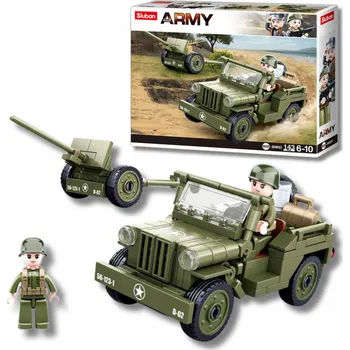 ostatní stavebnice SLUBAN ARMY BLOKY Z DRUHÉ VÁLKY VOJENSKÉ dílů STAVEBNICE