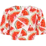 MYMO Halenka zelená / starorůžová / jasně červená / offwhite