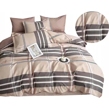 Povlečení Povlečení povlečení teplé 200x220 + povlaky na polštáře ČESKÁ VÝROBA 3 dílné, proužky, květiny