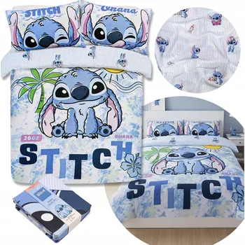 Povlečení DISNEY Stitch OBOUSTRANNÉ bavlněné povlečení PRO MLÁDEŽ na knoflíky 200x200cm