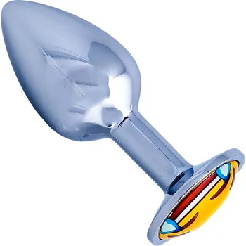 Anální kolík Sensual Anální kolík kovový Love anal 7,2 cm, střibrný