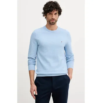 Oblečení a móda Bavlněný svetr Tommy Hilfiger MW0MW41643 modrá 50X, vel. XXL