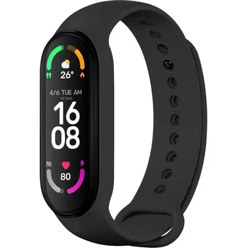 Silikonový řemínek FIXED Silicone Strap pro Xiaomi Band 7/ Mi Band 6/ Mi Band 5, černý