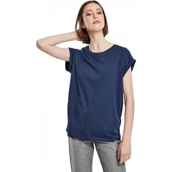 Dámské volné tričko Urban Classics s ohrnutými rukávky 100% bavlna Barva: tmavá modrá, Velikost: 5XL