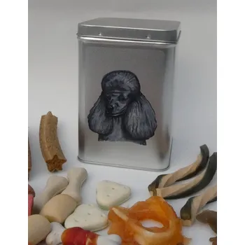 Chovatelství Pudl stříbrný - plechová dóza s pamlsky pro psy (30 kusů pamlsků)