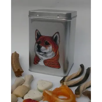 Chovatelství Shiba inu - plechová dóza s pamlsky pro psy (30 pamlsků)