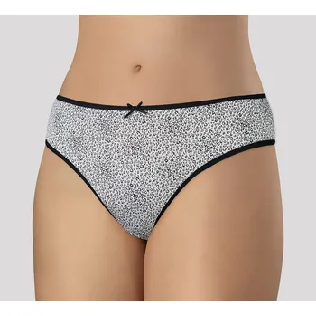 Dámské spodní prádlo Andrie Bokové kalhotky z bavlny a modalu PS 2903 - Bílá s černým tiskem - 34/36