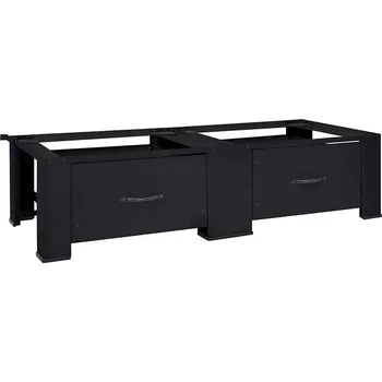 Podstavec na pračku 2 pcs Černá 64 x 55 x 32.5 cm Ocel