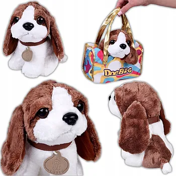 plyšák ROZTOMILÝ PEJSEK PLYŠOVÁ HRAČKA V KABELCE PLYŠOVÝ MAZLÍČEK PŘÍTULNÍČEK PRO DĚTI KAMARÁD