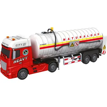 autíčko CITY SERVICE CAR - 1:12 - Tahač s cisternou na zemní plyn (se zvukem a světly)