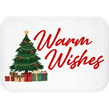 Koupelnová předložka KOUPELNOVÁ PŘEDLOŽKA PROTI SKLUZU ROHOŽKA DÁREK VÁNOČNÍ 60x40 WARM WISHES