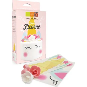 Party dekorace Cakesupplies Dekorační set ozdob na dort - Jednorožec 12 ks