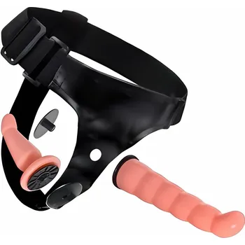 Připínací penis Sensual D24 Kalhotky se dvěma dildy