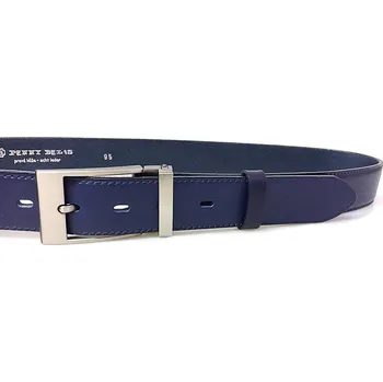 Opasek Belts 35-020-19-56 pánský kožený pásek modrý