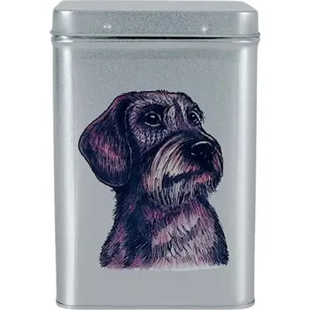 Dóza na potraviny Plechová dóza - jezevčík drsnosrstý barevný (objem 1,5 l)