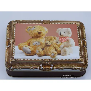 Dóza na potraviny Plyšoví medvědi - plechová dóza (velikost 14x10x3 cm)