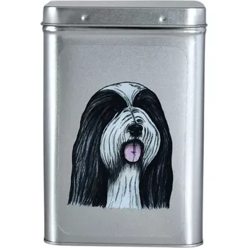 Dóza na potraviny Plechová dóza - bearded kolie (objem 1,5 l)