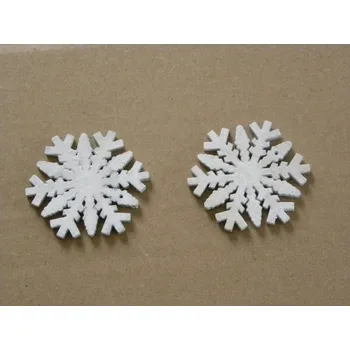 Vánoční dekorace vločka dřevo 4 cm