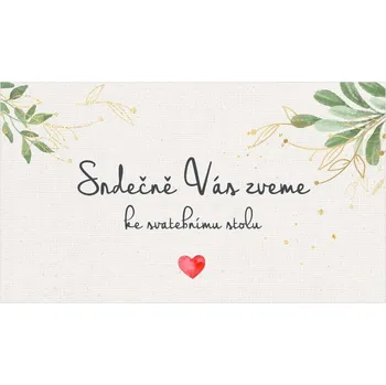Svatební dekorace Pozvánka ke stolu 325