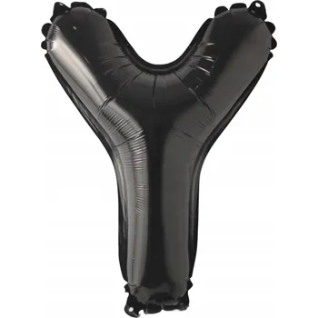 Balónek Fóliový Balónek Černý Písmeno Y 40 cm Narozeninová Dekorace Party
