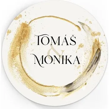 Svatební dekorace Kulatá samolepka 332