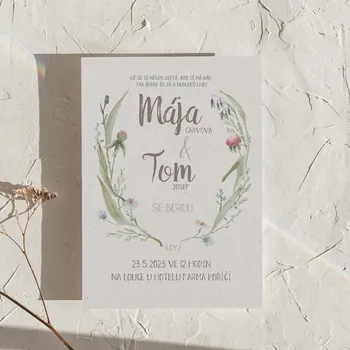 Svatební dekorace Svatební oznámení 257 – Luční kvítí