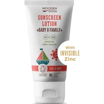 Přípravek na opalování Opalovací tělové mléko Baby & Family SPF 50 WoodenSpoon