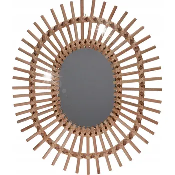 Zrcadlo ZRCADLO ZÁVĚSNÉ OVÁLNÉ BOHO Lightwood přírodní