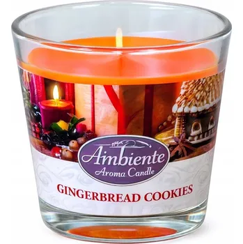 Svíčka Parafínová vonná svíčka divoký les - bílé Vánoce - perníčky Zniczplast