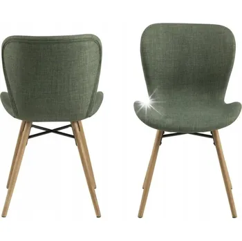 Jídelní židle DŘEVĚNÁ ŽIDLE Batilda ČALOUNĚNÁ zelená