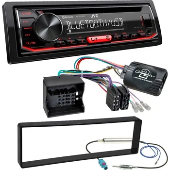 Auto Hi-Fi Autorádio CITROEN C4 2004-2010 JVC KD-T702BT Bluetooth s instalační sadou a ovládáním volantu
