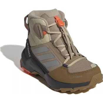 Pánská zimní obuv Chlapecké kotníkové zimní boty ADIDAS-Terrex AX4R ClimaWarm+ Jr cardboard/matte silver/semi impact orange Hnědá 36