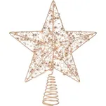 Kaemingk Špička na stromeček zlatá 27 cm 15 LED teplá bílá