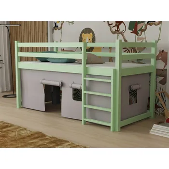 Dětská postel Dětská zvýšená postel Portos Barva dřeva: Zelená, Rozměry: 80x180