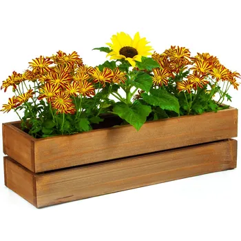 Truhlík Dřevěný truhlík ROVNÝ 45x20x16cm - VÝPRODEJ Přírodní