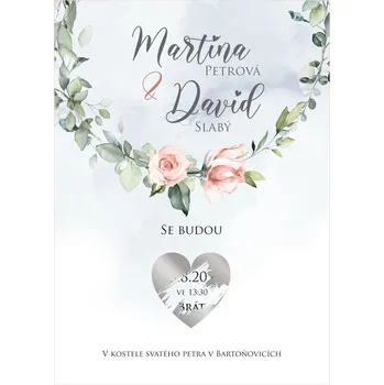 Svatební dekorace Svatební oznámení 271 – Stírací