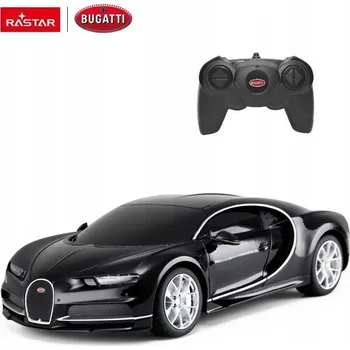 RC model auta Bugatti Chiron R/C 1:24 Rastar 76100 auto na dálkové ovládání, černé