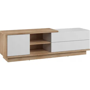 Televizní stolek TV stolek stojící pod televizor Hybrid 160 cm dub sonoma - bílý lesk