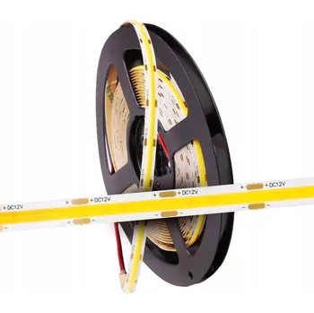 LED páska ECO LIGHT LED pásek COB IP20 3000K 4950lm 45W 12V TEPLÁ BARVA BÍLÝ 5M