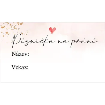 Svatební dekorace Kartička pro DJ 290