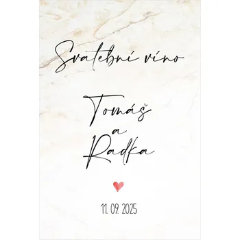 Etiketa na svatební víno 254