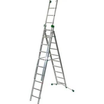 Žebřík Facal PRIMA Trojdílný víceúčelový žebřík Počet příček / složená délka (m): 9+10+10 / 3,24