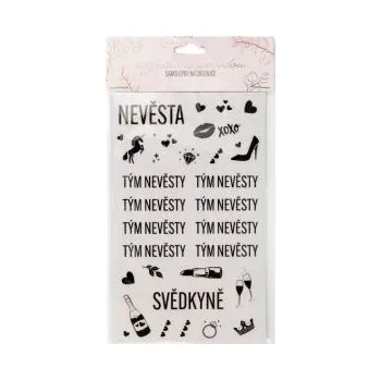 Party dekorace Samolepky na skleničky - Rozlučka se svobodou - 10 ks