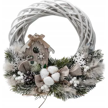 Vánoční dekorace Vánoční věnec VÁNOČNÍ DEKORACE ZLATÝ s ozdobami NA VÁNOČNÍ STROMEK