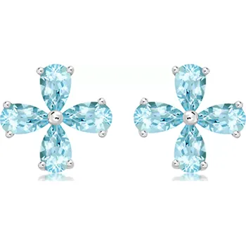 Náušnice Time Blue Topaz - stříbrné náušnice s modrým topazem